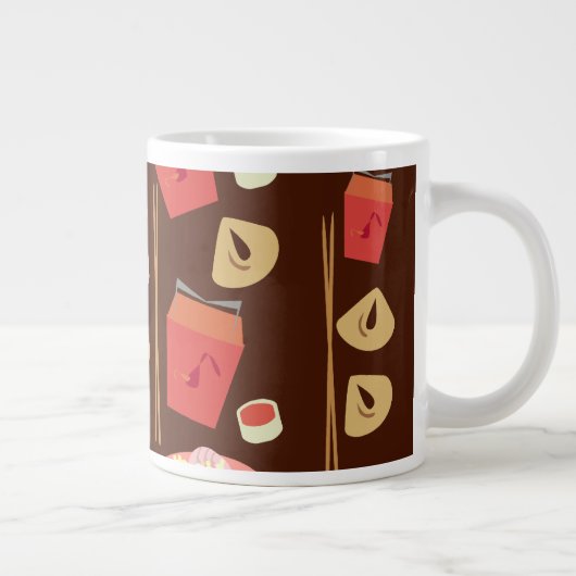 Dim Sum Deluxe Fun Food Pattern Time Grote Koffiekop (Rechts)