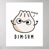 Dim-sum Funny Dimsum Wiskunde Pun Poster (Voorkant)