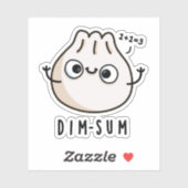 Dim-sum Funny Dimsum Wiskunde Pun Sticker (Vel)