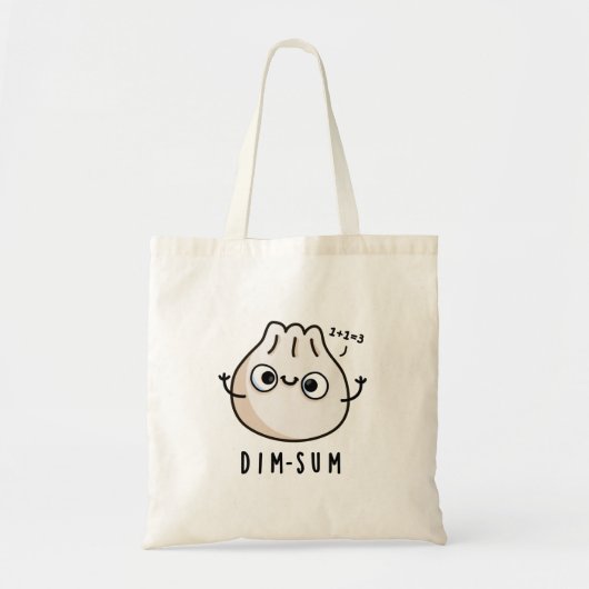 Dim-sum Funny Dimsum Wiskunde Pun Tote Bag (Voorkant)