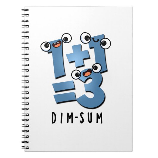 Dim Sum Grappige Wiskunde Voedsel Grap Notitieboek (Voorkant)