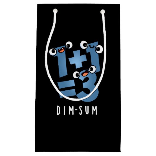 Dim Sum Grappige Wiskunde Voedsel Pun Donker BG Klein Cadeauzakje