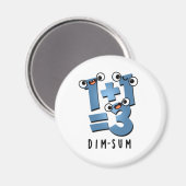 Dim Sum Grappige Wiskunde Voedsel Pun Magneet (Voorkant / Achterkant)
