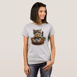 Dim sum kat, voedsel kat t-shirt