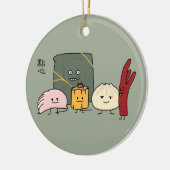 Dim Sum Pork Bao Shaomai Chinese dumplas Buns Bun Keramisch Ornament (Links)