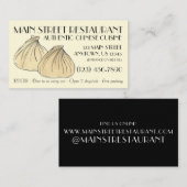 Dim Sum Shumai Dumplings Chinese Restaurant Food Visitekaartje (Voorkant / Achterkant)