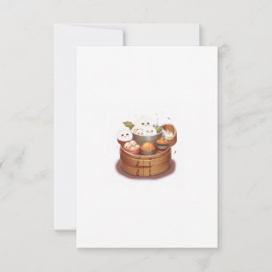 Dim sum, thema eten bedankkaart