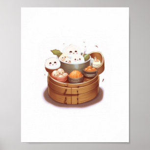 Dim sum, thema eten poster