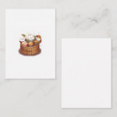 Dim sum, thema voeding notitiekaartje (Voorkant / Achterkant)