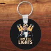 Dim The Lights Grappig Retro Trump Sleutelhanger (Voorkant)