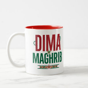 DIMA MAGHRIB Pet Marokkaanse trots pet Tweekleurige Koffiemok