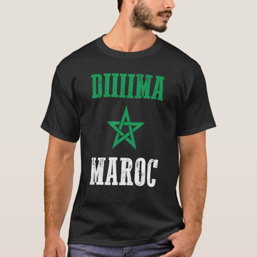 Dima Maroc Marokkaanse Pride Marokkaanse vlag T-shirt (Voorkant)