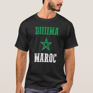 Dima Maroc Marokkaanse Pride Marokkaanse vlag T-shirt
