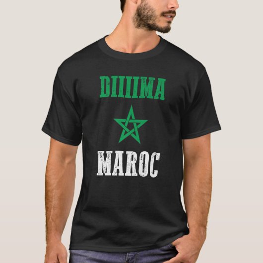 Dima Maroc Marokkaanse Pride Marokkaanse vlag T-shirt (Voorkant)