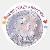 Dime Crazy over je Sticker (Voorkant)