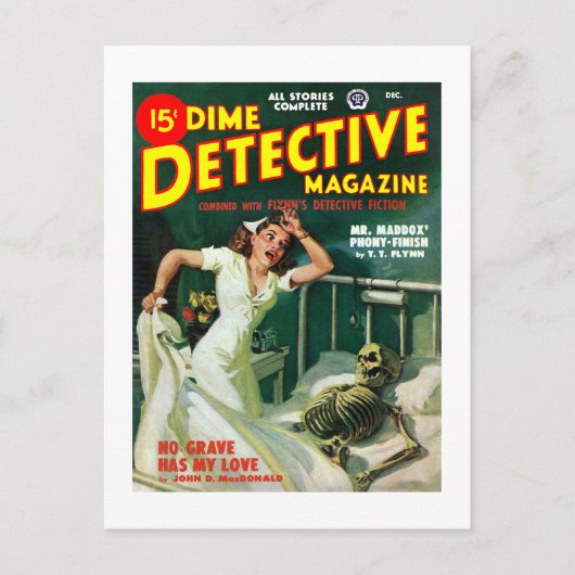 Dime Detective Magazine (december 1948) Briefkaart (Voorkant)