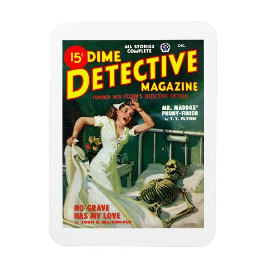 Dime Detective Magazine (december 1948) Magneet (Verticaal)