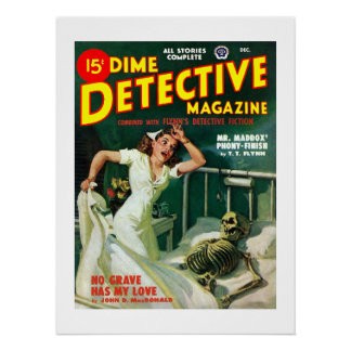 Dime Detective Magazine (december 1948) Perfect Poster
