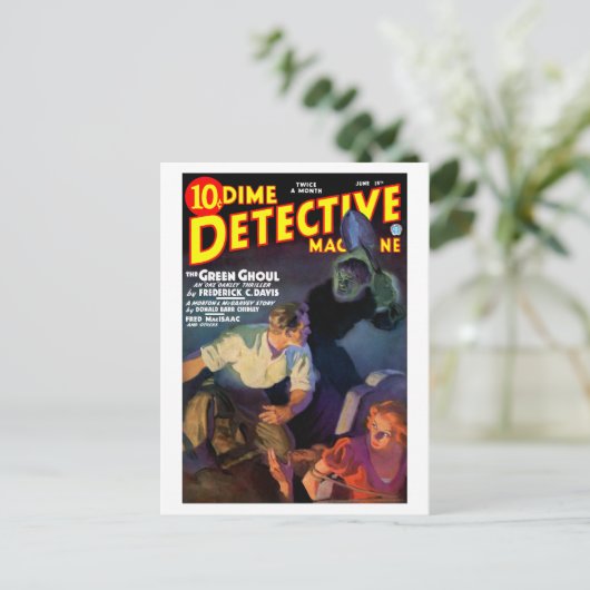 Dime Detective Magazine (juni 1935) Briefkaart (Staand voorkant)