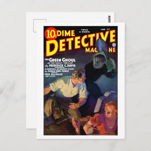 Dime Detective Magazine (juni 1935) Briefkaart (Voorkant / Achterkant)
