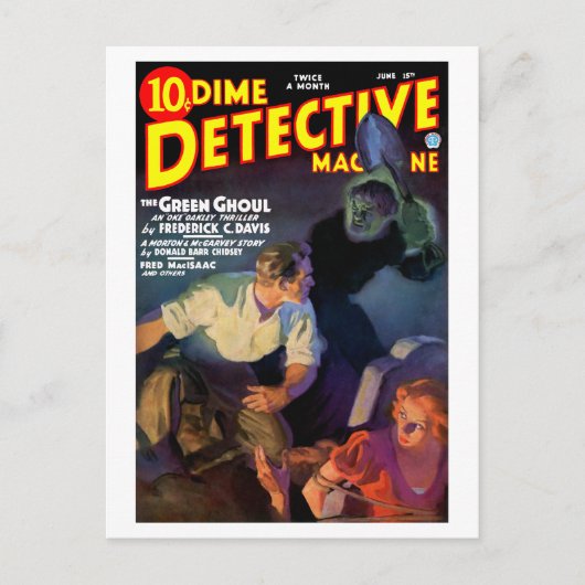 Dime Detective Magazine (juni 1935) Briefkaart (Voorkant)