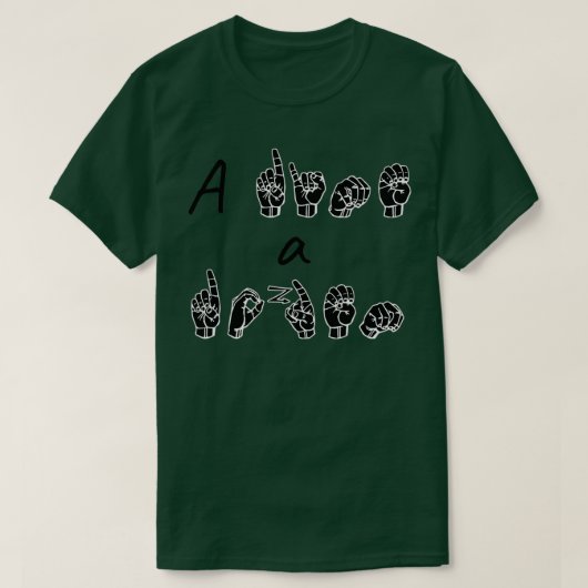 DIME EEN DOZEN ASL-gebarentaal T-shirt (Design voorkant)