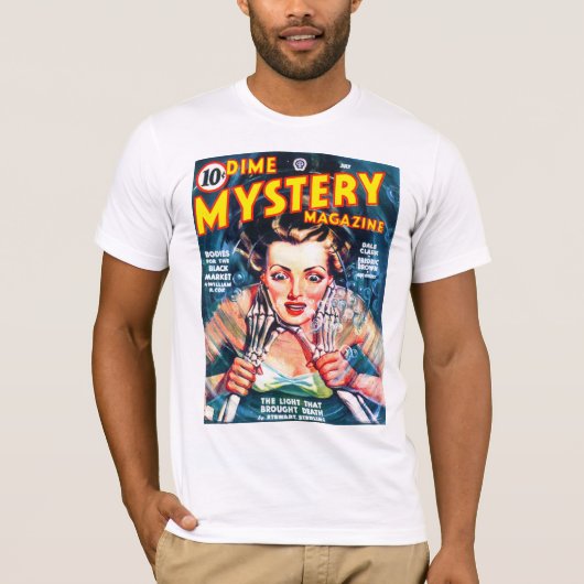 DIME MYSTERY Cool Pulp Magazine Hoesje Art T-shirt (Voorkant)