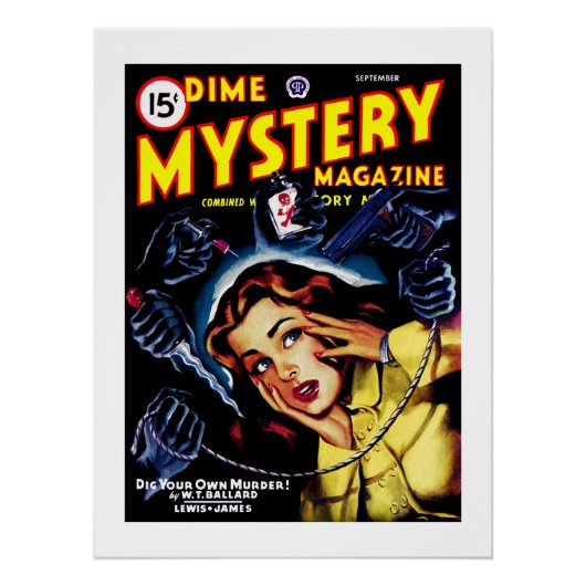 Dime Mystery Magazine (september 1946) Perfect Poster (Voorkant)