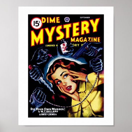 Dime Mystery Magazine (september 1946) Poster (Voorkant)