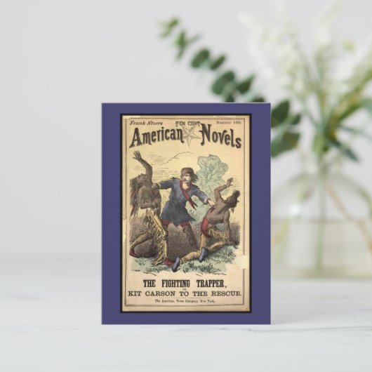 Dime Novel Kit Carson Briefkaart (Staand voorkant)