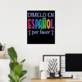 Dimelo en Espanol Bilingual Spaans leraar Poster (Thuiskantoor)