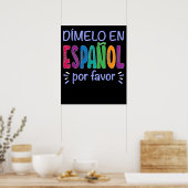 Dimelo en Espanol Bilingual Spaans leraar Poster (Keuken)
