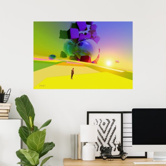 Dimensie onbekend - surrealistisch poster (Thuiskantoor)