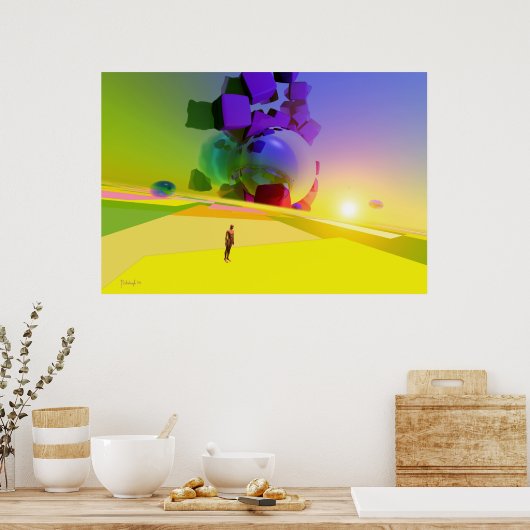 Dimensie onbekend - surrealistisch poster (Keuken)