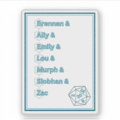 Dimension 20 - Onverschrokken helden Sticker (Voorkant)