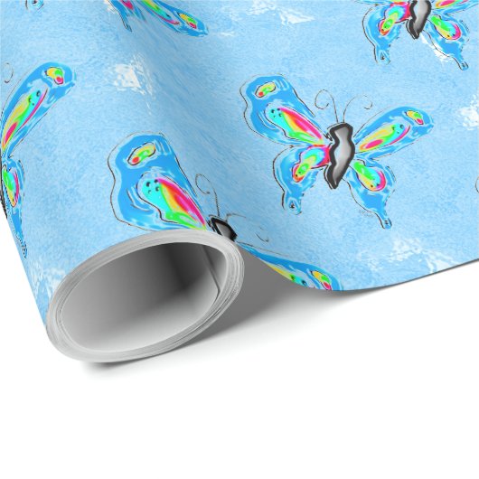 Dimensionaal Butterflies Cadeaupapier (Rol Hoek)