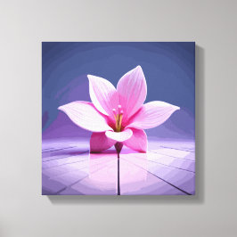 Dimensionaal Gladioli: Roze en Paars Masterstuk Canvas Afdruk