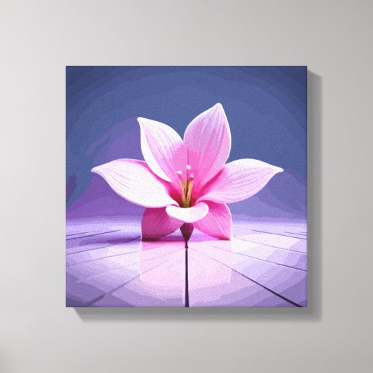 Dimensionaal Gladioli: Roze en Paars Masterstuk Canvas Afdruk (Voorkant)