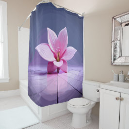 Dimensionaal Gladioli: Roze en Paars Masterstuk Douchegordijn