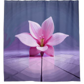 Dimensionaal Gladioli: Roze en Paars Masterstuk Douchegordijn (Voorkant)