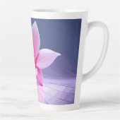 Dimensionaal Gladioli: Roze en Paars Masterstuk Latte Mok (Rechts)