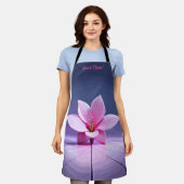 Dimensionaal Gladioli: Roze en Paars Masterstuk Schort (Gedragen)