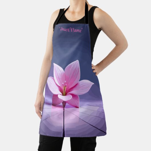 Dimensionaal Gladioli: Roze en Paars Masterstuk Schort (Insitu)