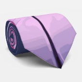 Dimensionaal Gladioli: Roze en Paars Masterstuk Stropdas (Opgerold)