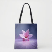 Dimensionaal Gladioli: Roze en Paars Masterstuk Tote Bag (Voorkant)