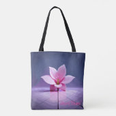 Dimensionaal Gladioli: Roze en Paars Masterstuk Tote Bag (Achterkant)