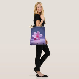 Dimensionaal Gladioli: Roze en Paars Masterstuk Tote Bag
