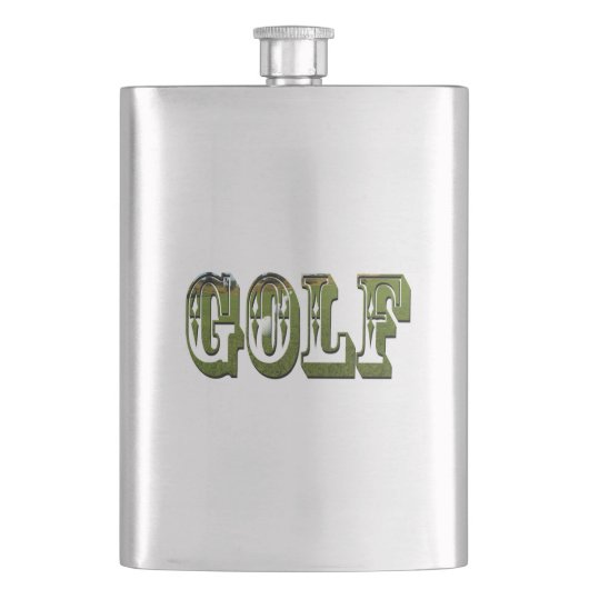 Dimensionaal Golf Afbeelding Logo, klassieke heupk Flacon (Voorkant)