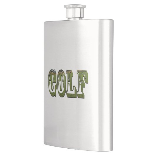 Dimensionaal Golf Afbeelding Logo, klassieke heupk Flacon (Links)