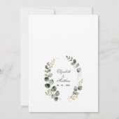 Dimensionaal Goud Eucalyptus Geometrisch Ovaal Kaart (Achterkant)